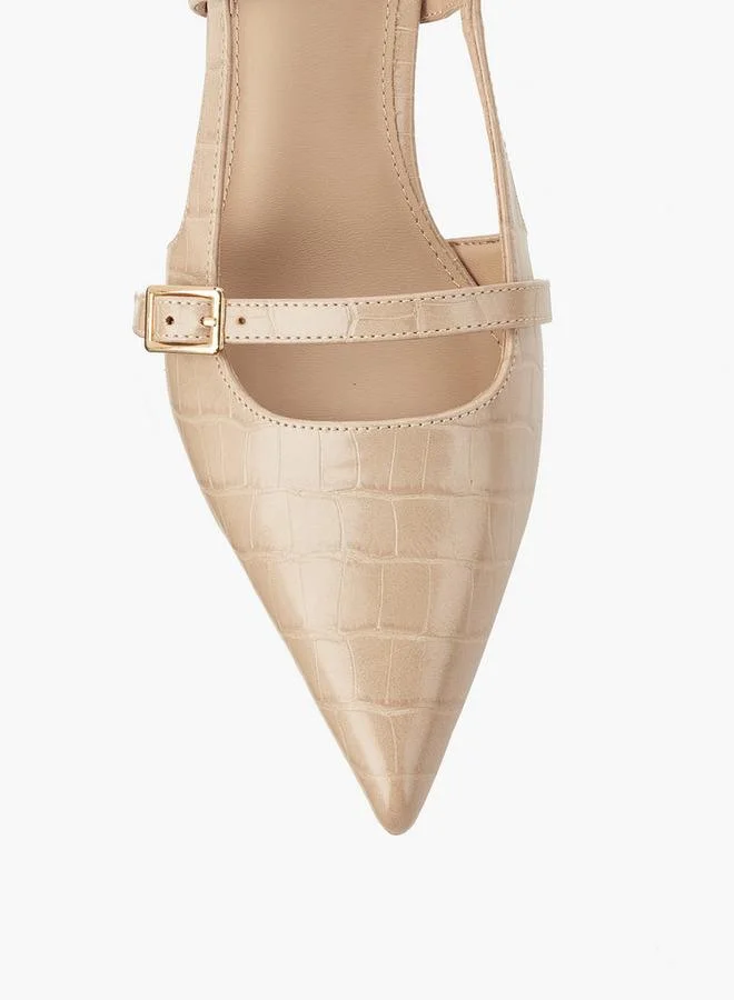 Flora Bella By Shoexpress Pink Women Buckle Accent Slingback Shoes for Women | Best Price UAE