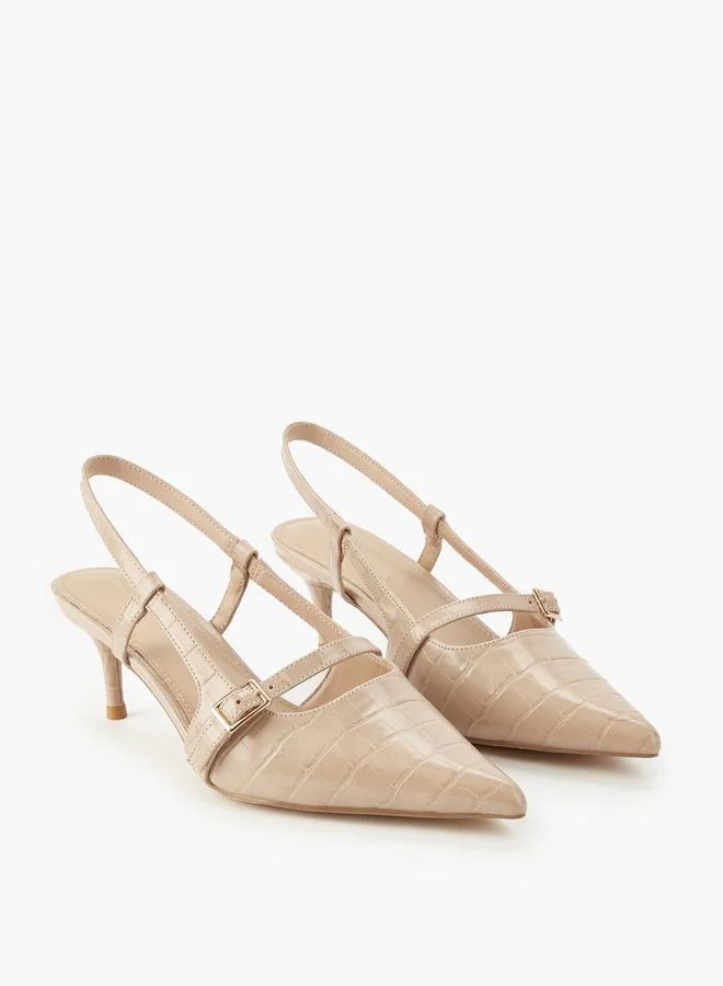 Flora Bella By Shoexpress Women Buckle Accent Slingback Shoes