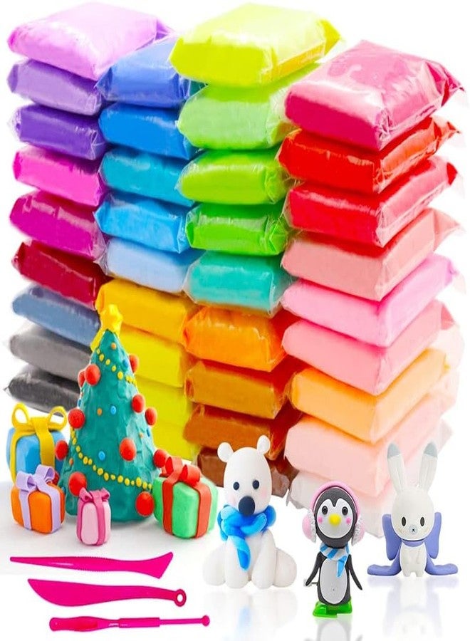 Eclet (Pack of 12) Air Dry Clay, Colorful Children Soft Clay, Creative Art Crafts, Gifts for Kids-Multi Color. Non-Toxic Modeling Magic Fluffy Foam Bouncing Clay Putty Kit for Kids with Tools .44 - Image 1