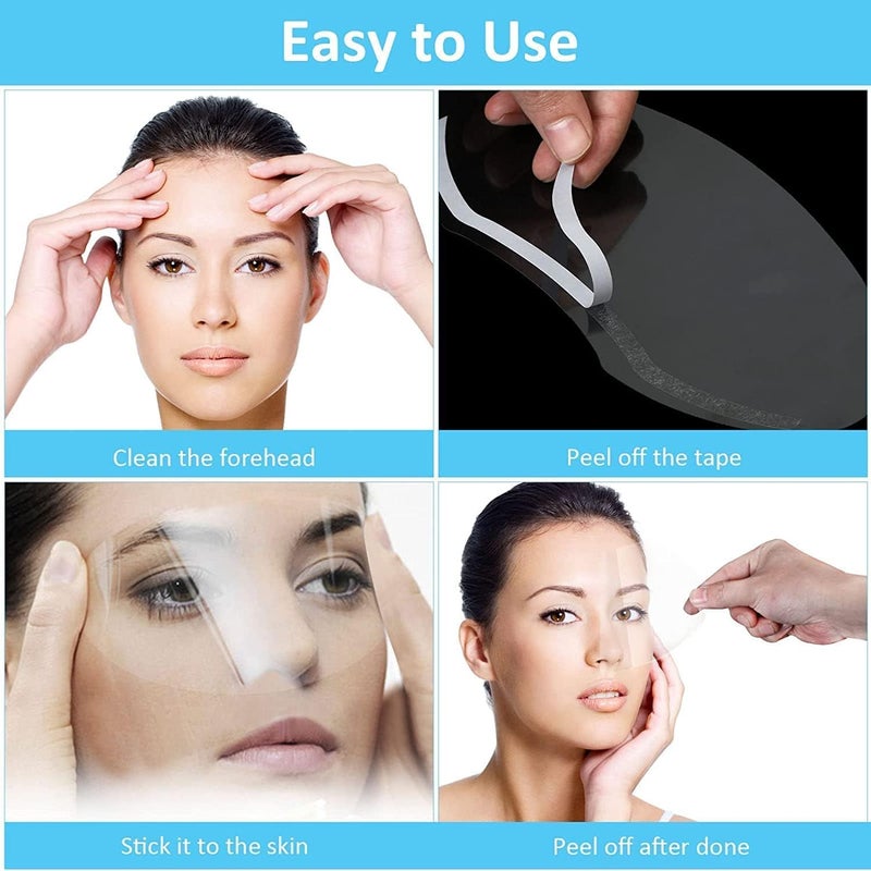 Boolygo 50pcs Disposable Face Sheilds, Clear Shower Eye Shield, Plastic Face Visors Hairdresser Transparent Hairspray Shield Makeup Protector for Eyelash Extensions Hair Cutting, Makeup Shower for Hair Salon - Image 3