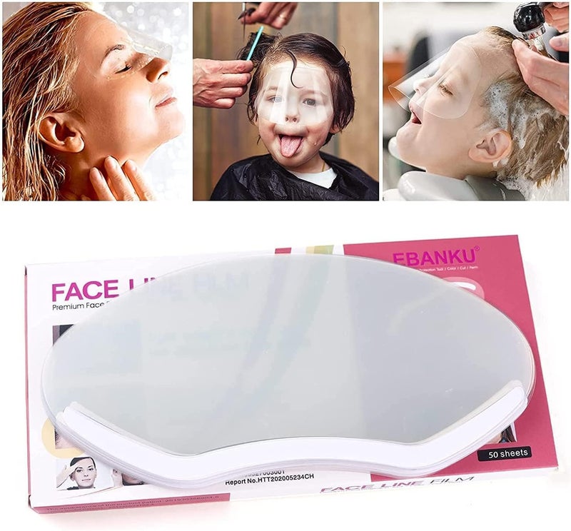 Boolygo 50pcs Disposable Face Sheilds, Clear Shower Eye Shield, Plastic Face Visors Hairdresser Transparent Hairspray Shield Makeup Protector for Eyelash Extensions Hair Cutting, Makeup Shower for Hair Salon - Image 1