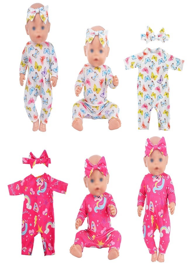 ebuddy 6 Sets Baby Doll Clothes Fancy Outfit Dress Doll Accessories 14-16 Inch Baby Doll Clothes Dresses Outfits Pjs for 43cm New Born Baby Dolls - Image 5