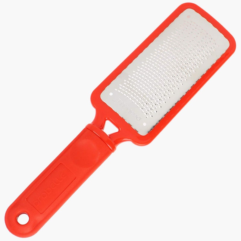 Probelle Colossal Foot Rasp Metal Foot File, Callus Remover for Pedicure Foot Spa, Stainless Steel Foot Scrubber, Dead Skin Remover, Best Foot Care Scraper, Instant Results, Removable Handle, Red - Image 5