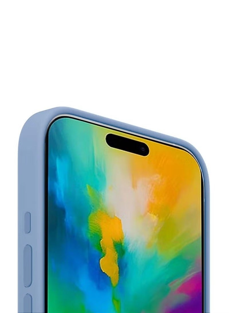TIGER Premium Soft Liquid Silicone Case for iPhone 16 Pro Max (2024) – MCRPSN Winter Blue Slim Protective Back Cover with Shockproof Cushioning, Anti-Slip Grip, Soft Microfiber Lining, and Scratch-Resistant Coating – Sleek, Durable & Comfortable Fit - Image 4