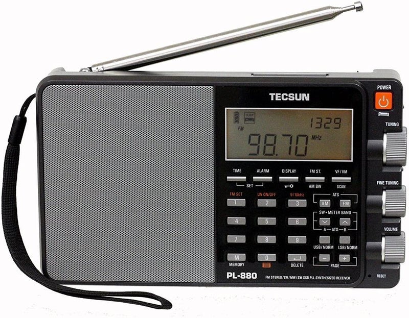 Tecsun PL880 Portable Digital PLL Dual Conversion AM/FM Longwave Shortwave Radio with SSB (Single Side Band) Reception - Image 1