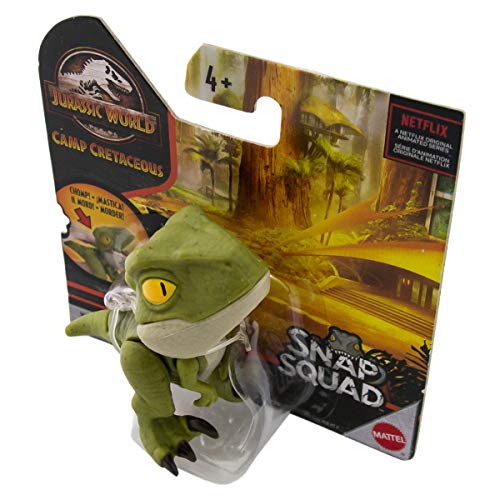 Jurassic World Toys Camp Cretaceous Snap Squad Green Velociraptor Figure - Image 5