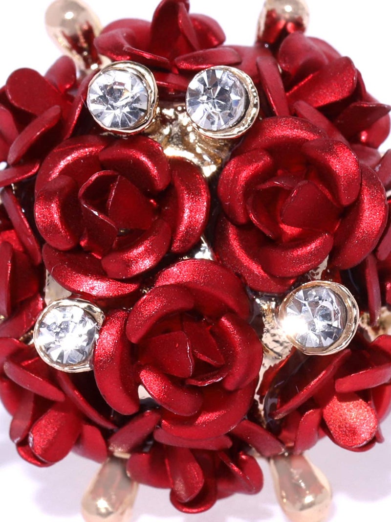 YouBella Valentine Gifts for Girlfriend/Wife Jewellery Stylish Love Rose Ring for Women/Girls (Red) - Image 3