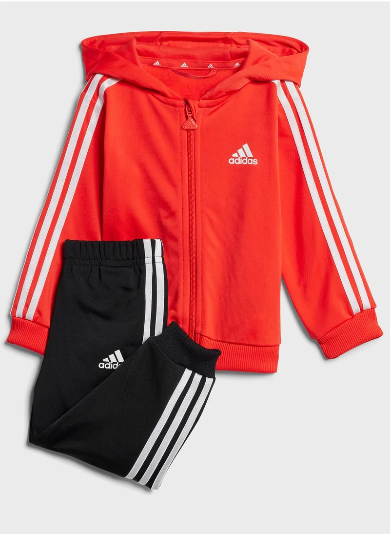 Adidas Infant 3 Stripes Shiny Tracksuit