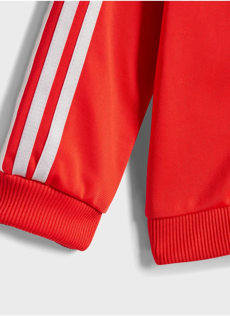 Adidas Infant 3 Stripes Shiny Tracksuit