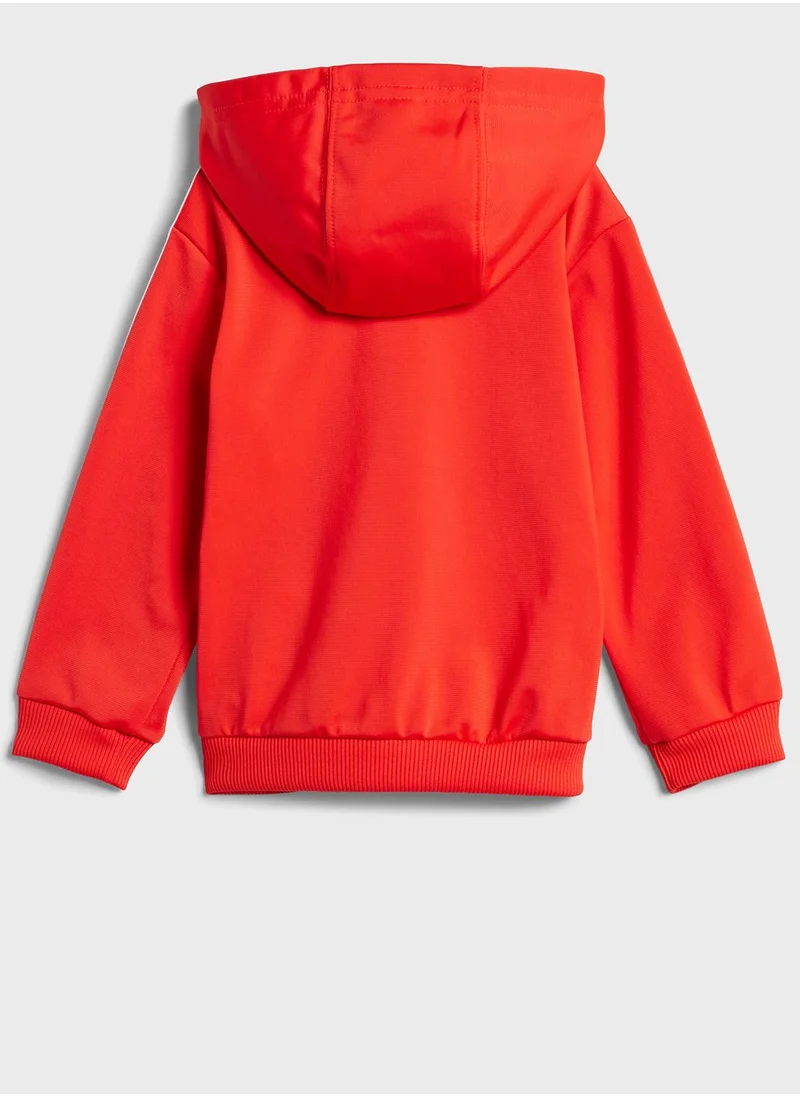 Adidas Infant 3 Stripes Shiny Tracksuit