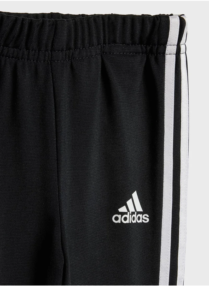 Adidas Infant 3 Stripes Shiny Tracksuit