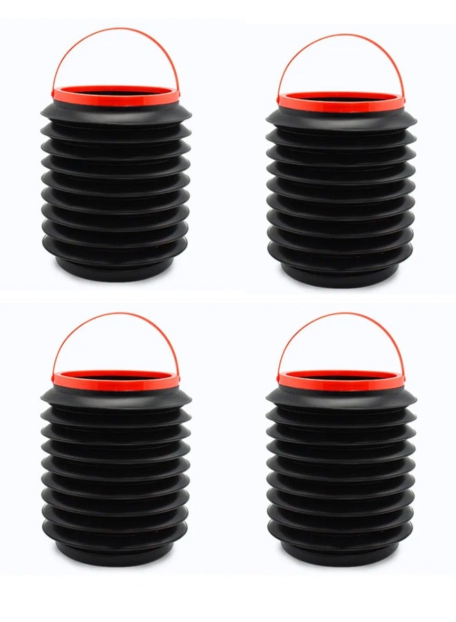DRAMA HOME 4-Piece Foldable Bucket-Shaped Waste Basket  - Image 1