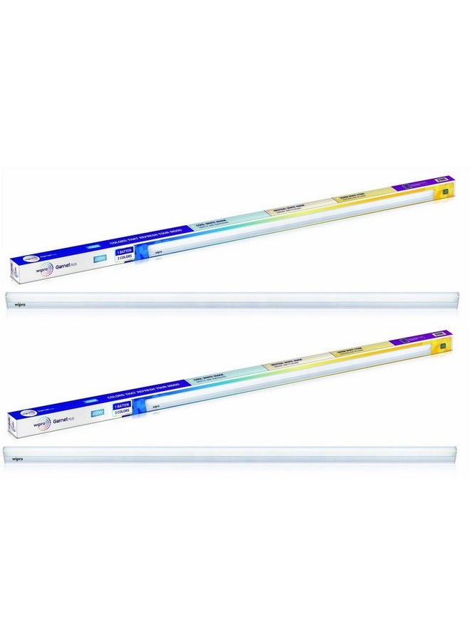 WIPRO Wipro Garnet Plus 22w Colour Changing LED Batten with 3 shades of White | Coolwhite - Neutralwhite - Warmwhite | Pack of 2  - Image 1