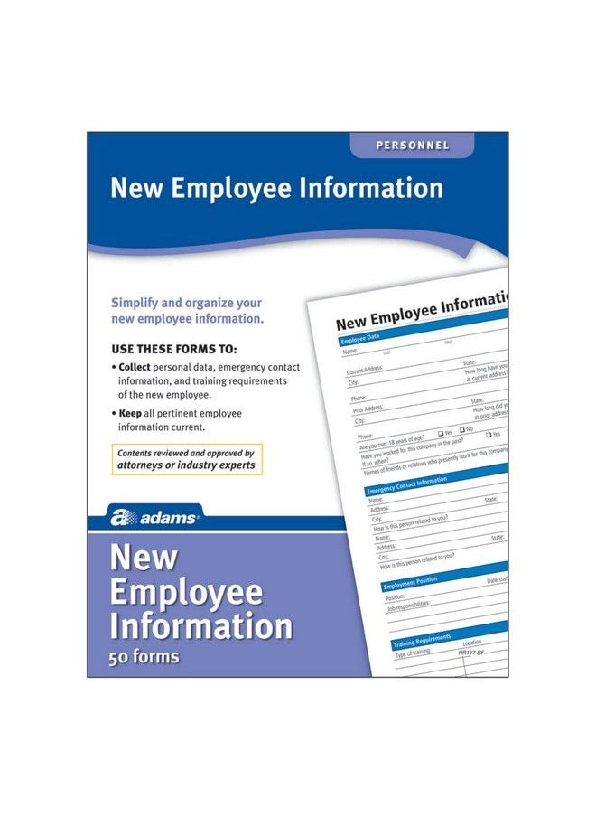 ADAMS New Employee Information Made Ez Hr117  - Image 2