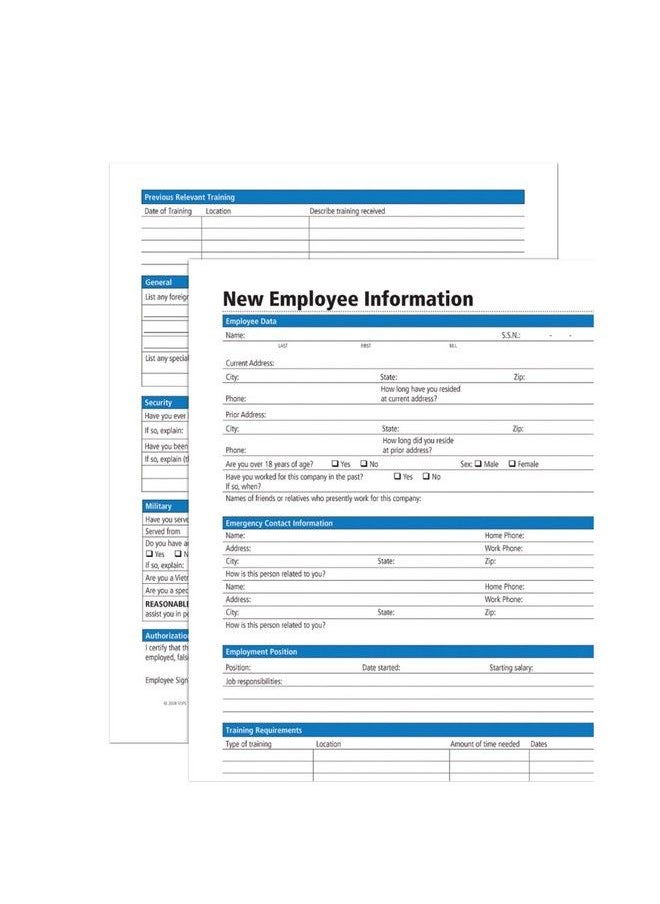 ADAMS New Employee Information Made Ez Hr117  - Image 3