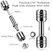 QETRABONE Fidget Toys Fingertip Dumbbell for Adults 2 in 1 EDC Metal Fidget Spinners Fidget Spinner for Anxiety Relief Autism Therapy Stress Relief Office Gadgets Gift for Adults Teens Dumbbell - Image 4