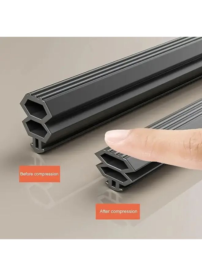 Heavy Duty Black Rubber Door Gap Strip 157 48 Inch Windproof Noise Reducing - Image 5