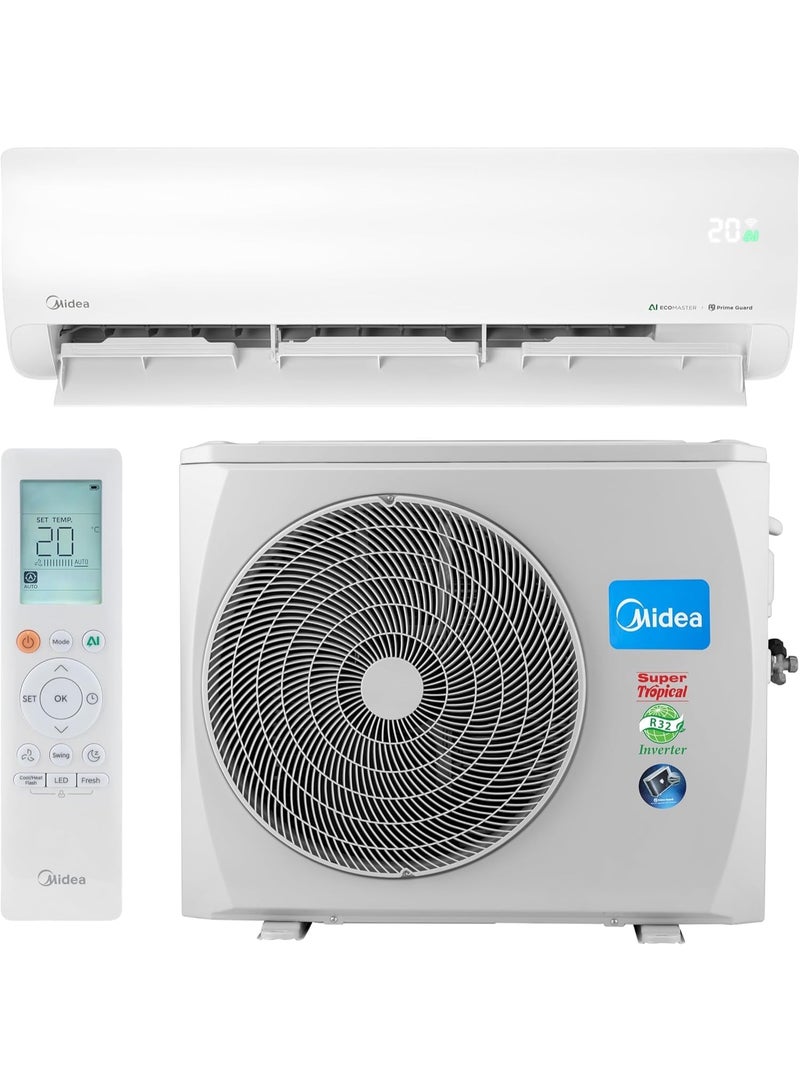 مديا Split Air conditioner 1.5 HP - Cooling Only - AI ECO Master - Rotary Inverter Compressor - White - Free Installation - MSEFT-12CRDN8 1080 W MSEFT-12CRDN8 white - Image 5