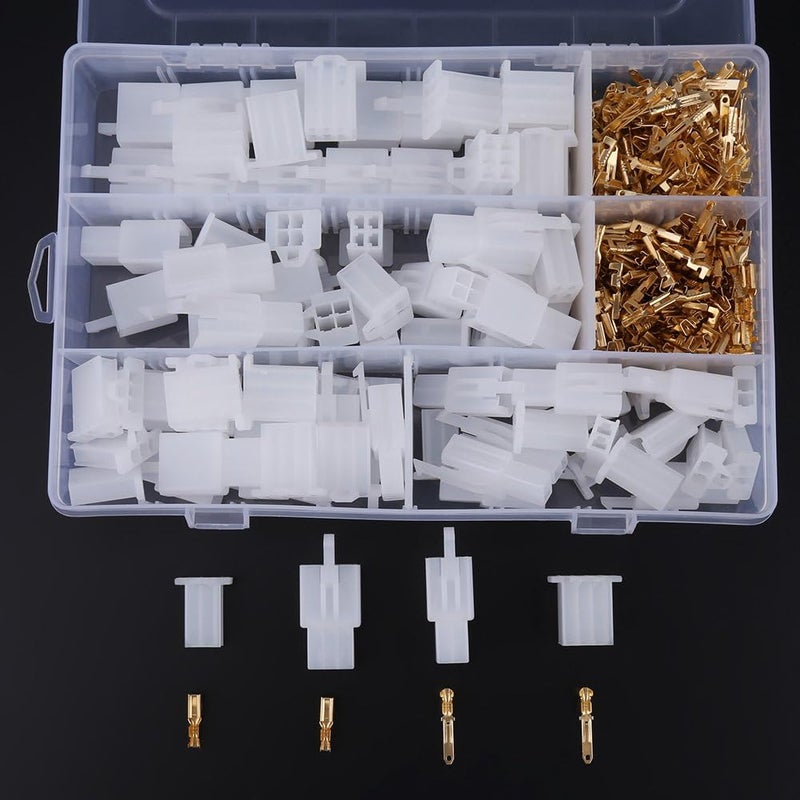 40 Set 2.8mm 2 3 4 6 Way Wire Connectors Housing Terminal Kit, Female and Male Connector Terminal Set for Car Motorcycle ATV Boat, with Fixed Hook for Cable up to 2.0mm - Image 3