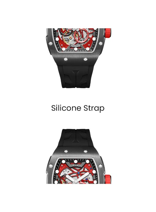 TORNADO XENITH Men's Silicone Automatic Watch T24302-XSBB - 38.5x49 mm