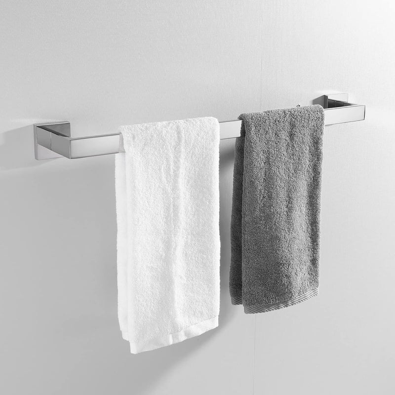 LUXIUR Towel Rod for Bathroom, 304 Grade Stainless Steel Towel Holder for Wash Basin, Towel Bar, Chrome Finish - Image 3