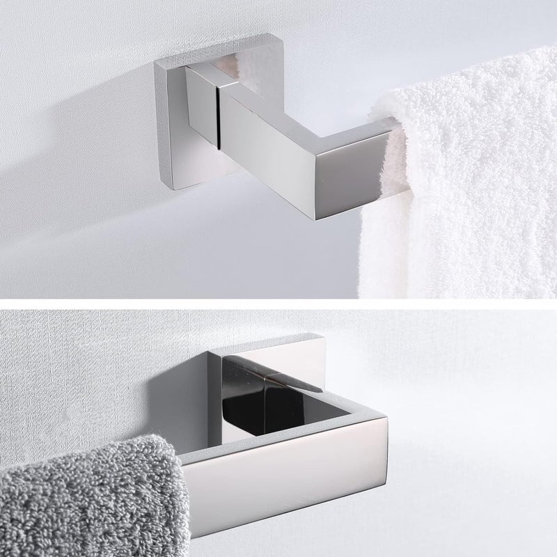 LUXIUR Towel Rod for Bathroom, 304 Grade Stainless Steel Towel Holder for Wash Basin, Towel Bar, Chrome Finish - Image 5