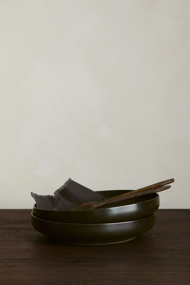 H&M Reactive-glaze stoneware serving bowl