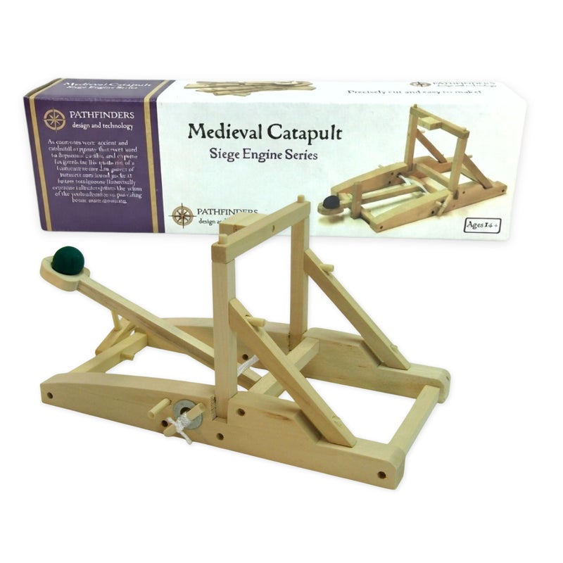 PATHFINDERS Medieval Catapult STEM Building Kit Wooden Catapult Model Mechanical Engineering Physics Historical Siege Project - Image 3