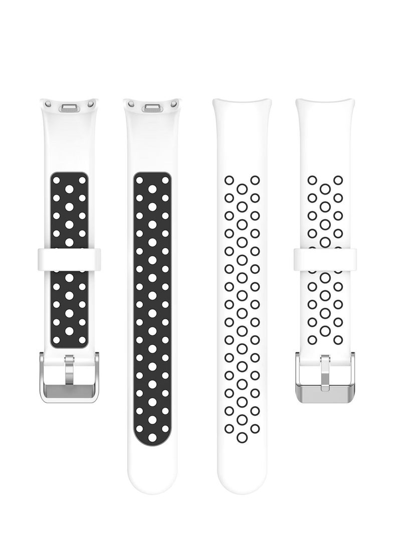 Watch Bands for Xiaomi Smart Band 9/ Band 9 NFC Adjustable Silicone Wristband Quick Release Strap Sport Replacement Band Compatible with Xiaomi Smart Band 9 Smart Watch (White) - Image 3