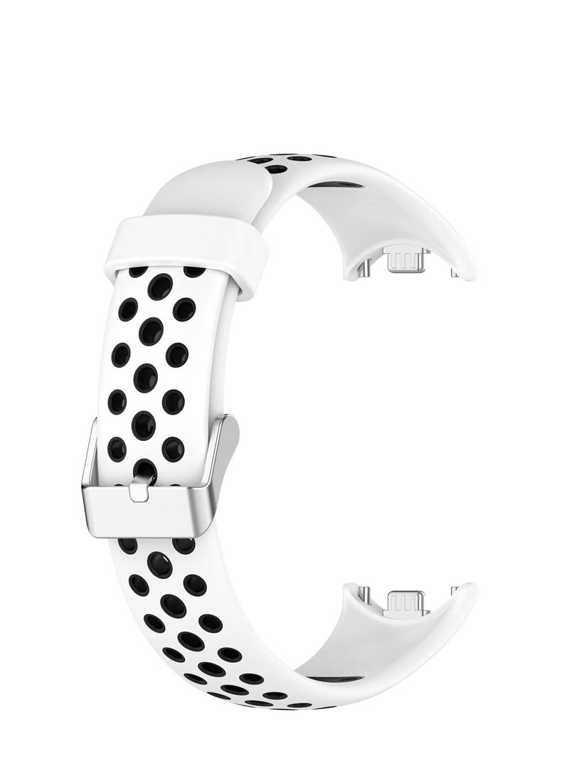 Watch Bands for Xiaomi Smart Band 9/ Band 9 NFC Adjustable Silicone Wristband Quick Release Strap Sport Replacement Band Compatible with Xiaomi Smart Band 9 Smart Watch (White) - Image 4