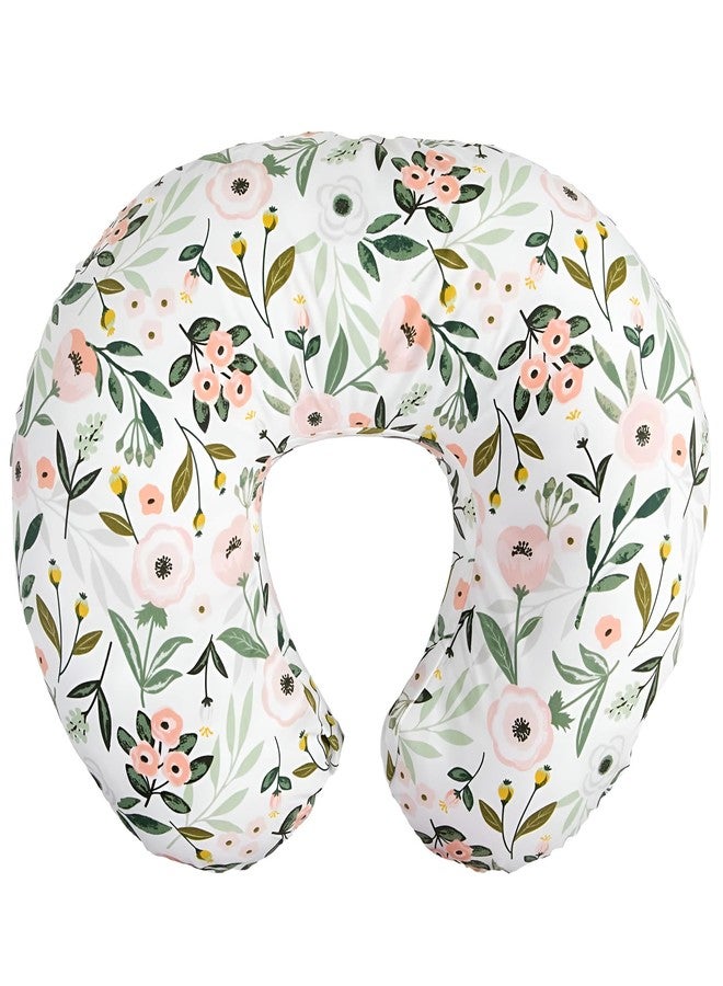 Windson Craft Adjustable Baby Breast Feeding Pillow, Nursing Pillow, Maternity Feeding Pillow with Detachable Cover 0-24 Months Breastfeeding 24 x 22 x 6 inches (Pink Flower Garden) - Image 1