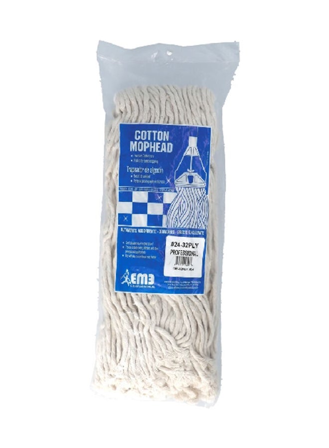 Lanier 32-Ply High Absorbent Premium Cotton Cutend Mop Head White ‎43.18 x 15.24 x 3.81 cm 01351-ACE - Image 1