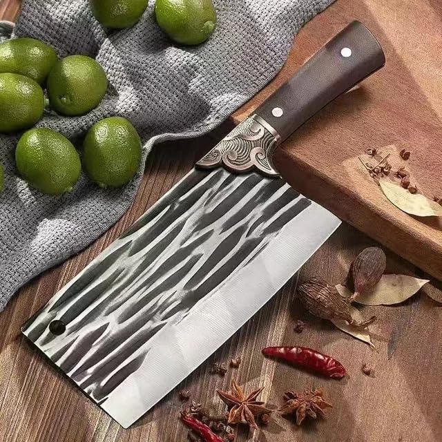Machado Set of 2 Japanese Stainless Steel Meat Cleaver Chef's Butcher Knives - Precision Culinary Duo - Image 2