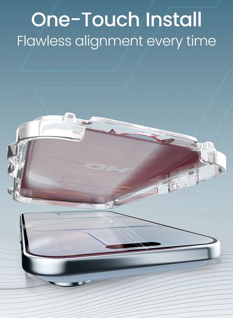 Moxedo Ultra Shield Premium Tempered Glass Screen Protector 9H Hardness HD Clear for iPhone 17 Air 6.5-inch 2025 , Full Coverage with Easy Auto-Align Applicator & Case-Friendly Curved Edges - Image 5