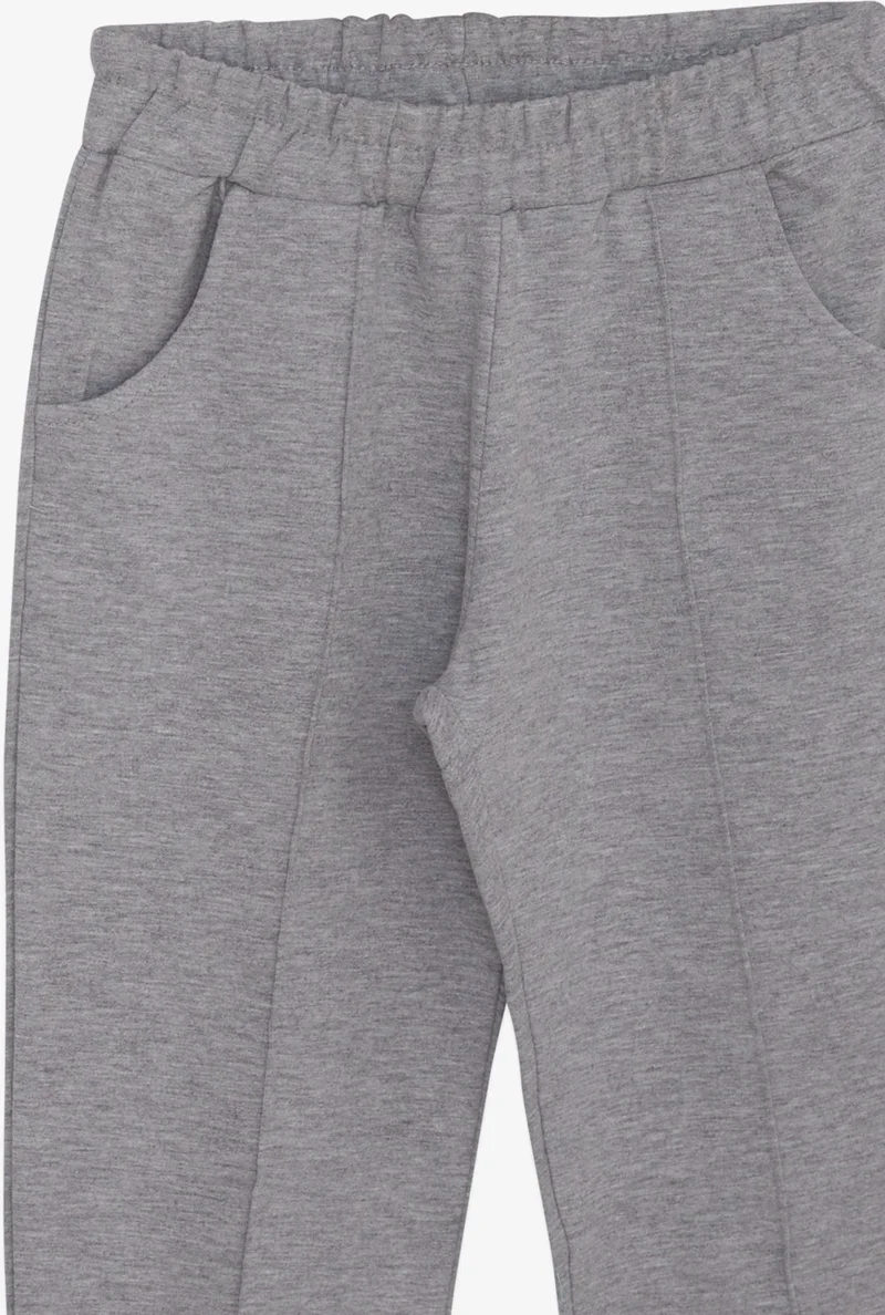 Breeze Girl's Tracksuit Set Glitter Girl Printed 8-12 Years, Gray Melange