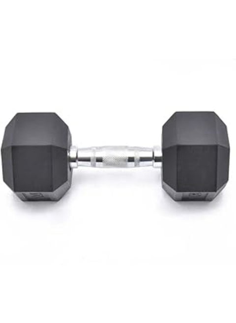 Rubber Hex Dumbbells - Hexagon Shaped Heads to Prevent Rolling and Injuries - Comfortable Hand Weights for Exercise, Therapy, Muscle Building, Strength, Weight Training Multicolor