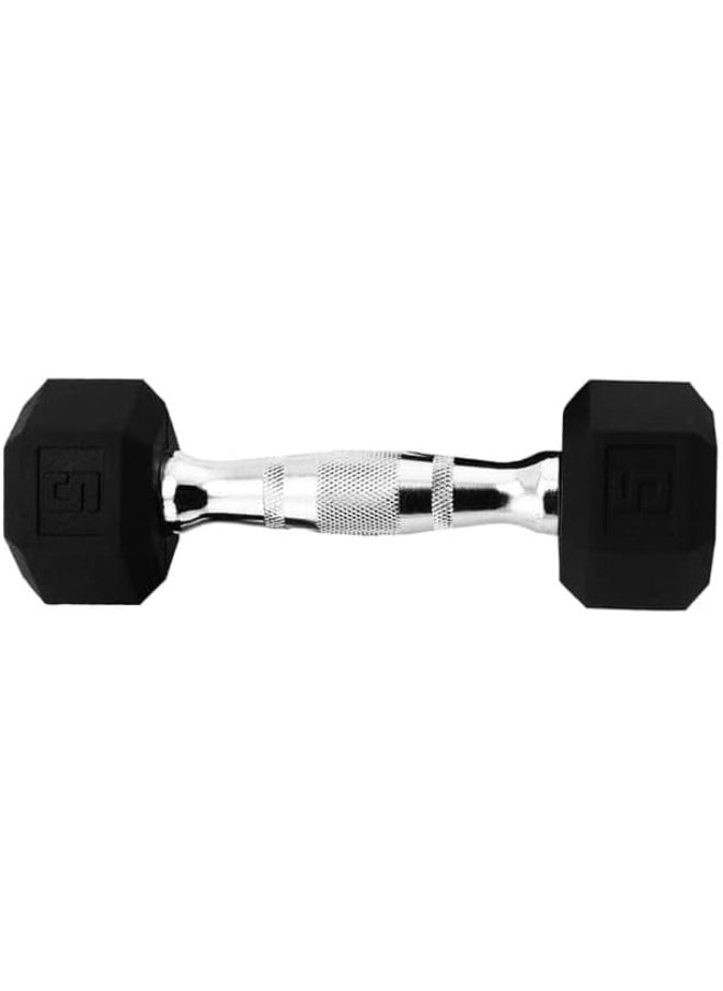 Generic - Rubber Hex Dumbbells - Hexagon Shaped Heads to Prevent Rolling and Injuries - Comfortable Hand Weights for Exercise, Therapy, Muscle Building, Strength, Weight Training Multicolor - Image 1