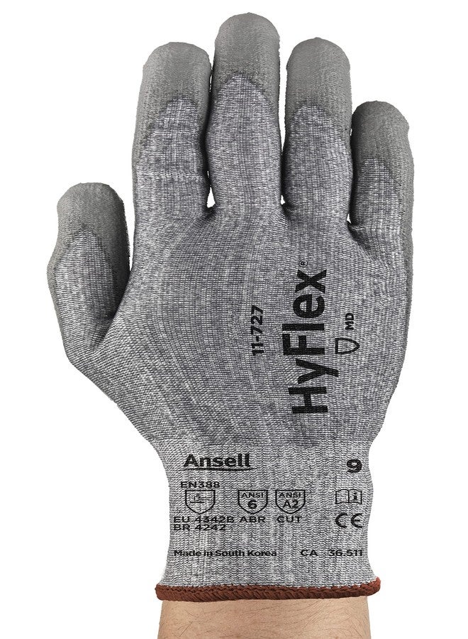 HyFlex 11-727 Cut Resistant Nylon/Spandex Industrial Work Gloves for Machinery, Auto Mechanics, Warehousing - XS (6), Grey (3 Pairs) - Image 2
