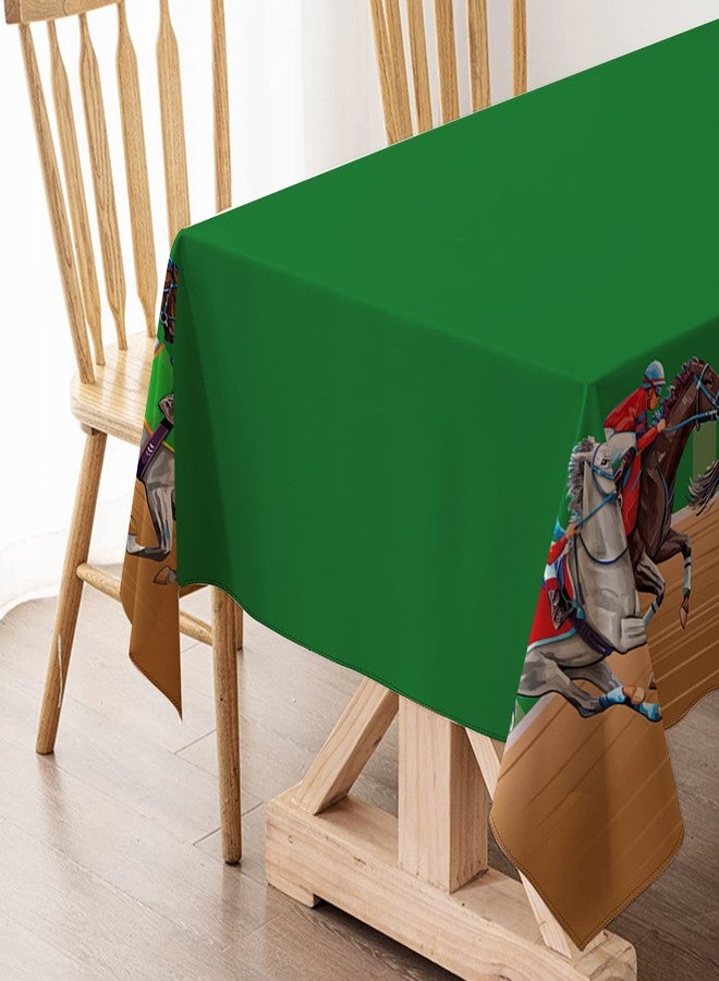 Hafangry Kentucky Horse Racing Tablecloth Boy Horse Race Birthday Party Derby Decoration Run for The Roses Table Cover Home Dining Room Kitchen Decor-60×84inch - Image 5