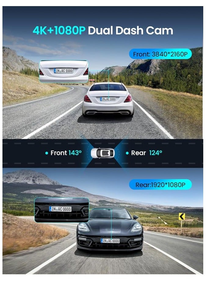 DDPAI Z50 Pro 4K Dash Cam Front and Rear Camera - Image 4