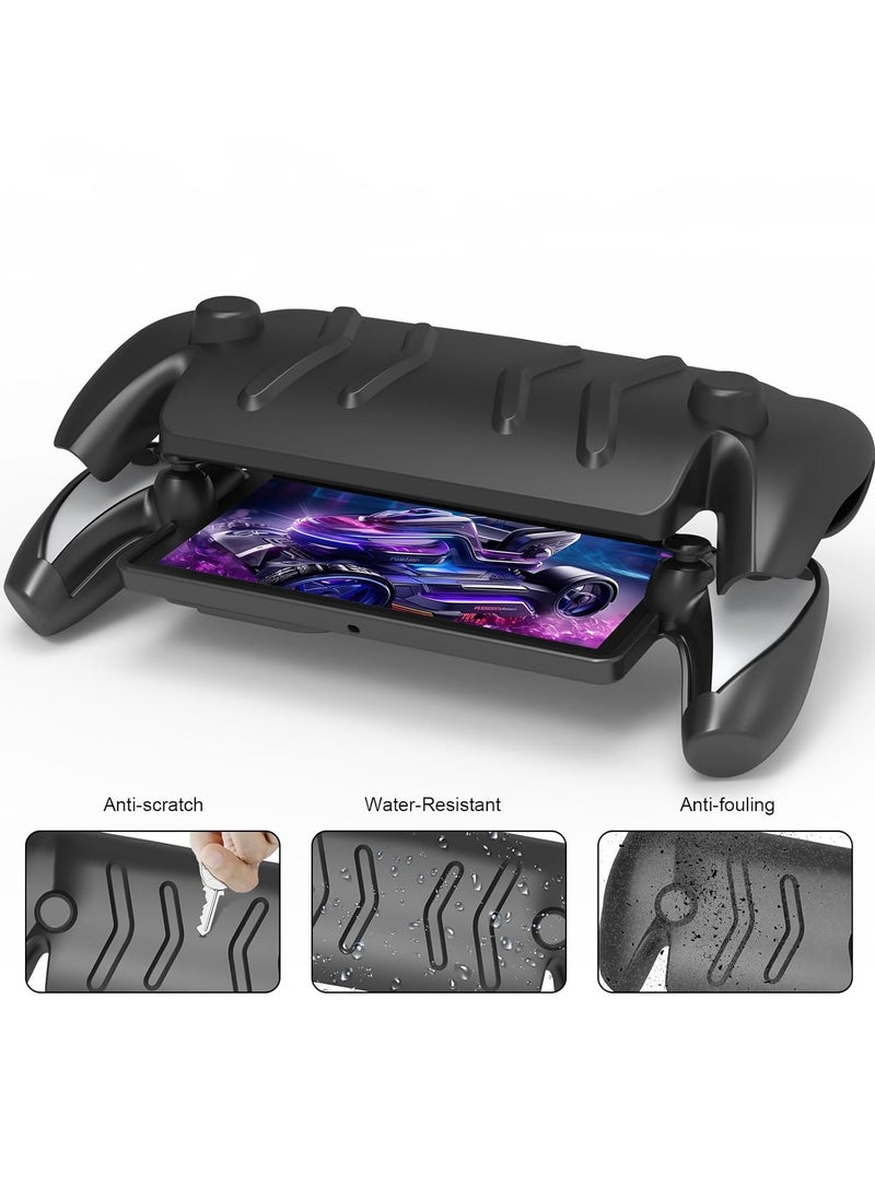 Generic Full Protective Case Cover Compatible with PlayStation Portal Remote Player,PS5 Portal Case with Detachable Front Shell,Back Case-Frosted Handheld Design-Black  - Image 2