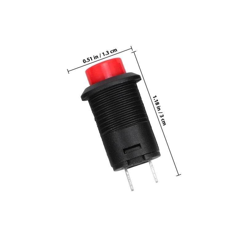 8pc Push Button Switch Set Metal Momentary SPST with Red Black Blue Yellow - Image 3