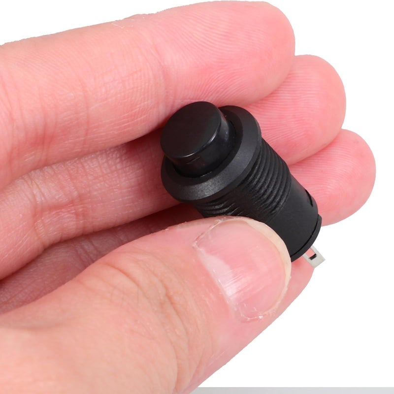8pc Push Button Switch Set Metal Momentary SPST with Red Black Blue Yellow - Image 5
