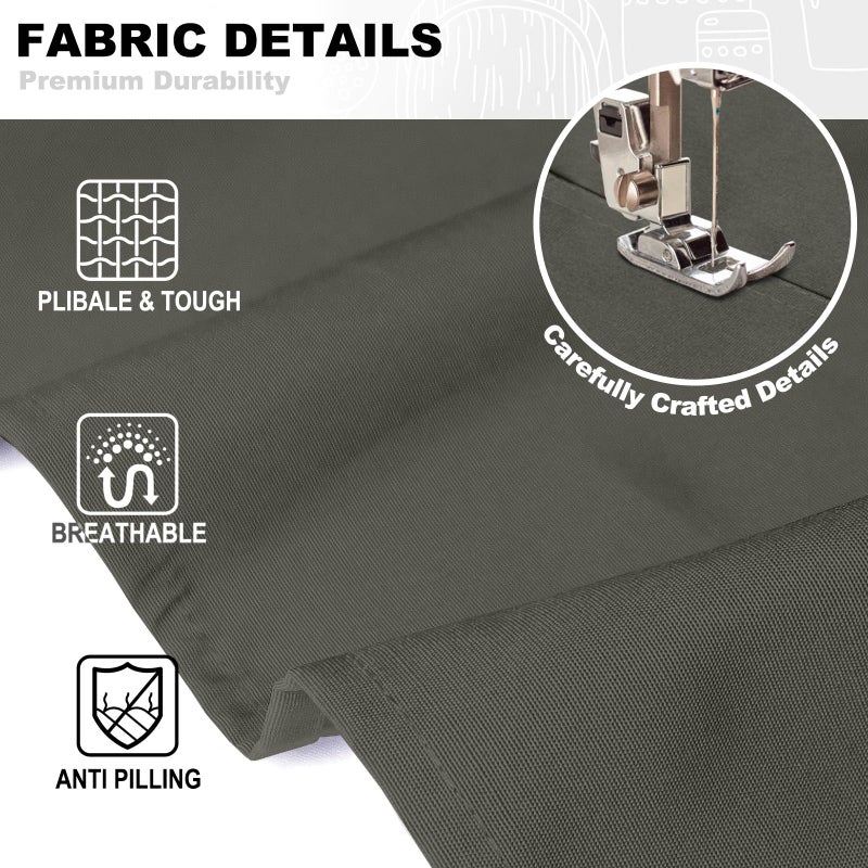 BeLuyi chef apron bib tool apron for man woman cross back straps with 4 pockets for kitchen cooking gardening baking working(green) - Image 3