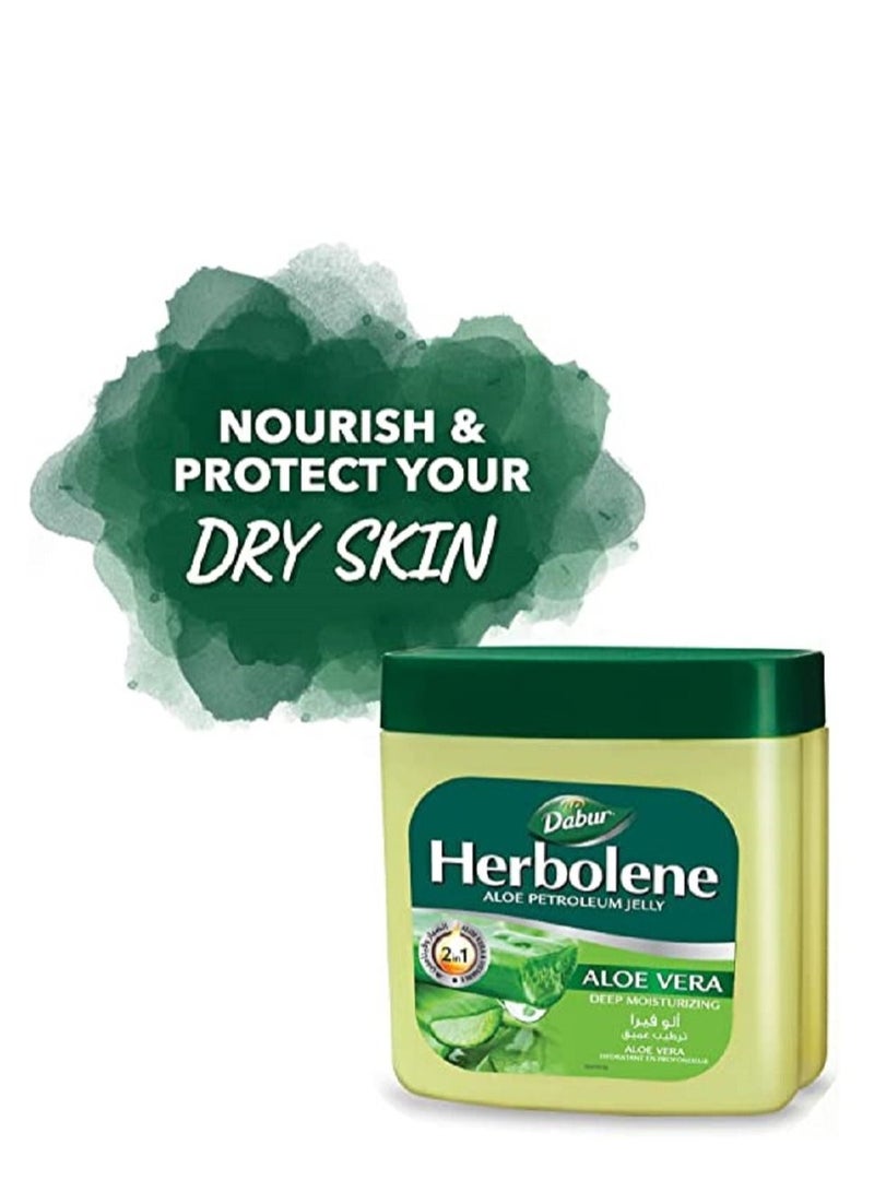 Dabur Herbolene Aloe Vera Petroleum Jelly Enriched With Aloe Vera, Vaseline, Vitamin E & Petroleum Jelly 115ml