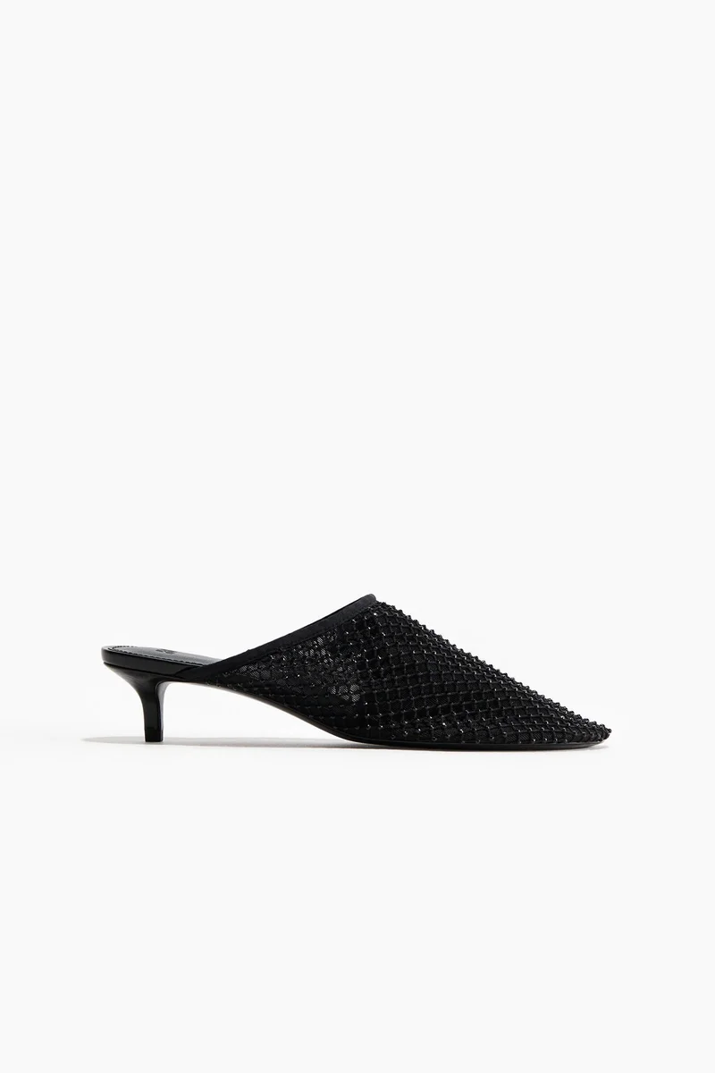 H&M Heeled mesh mules