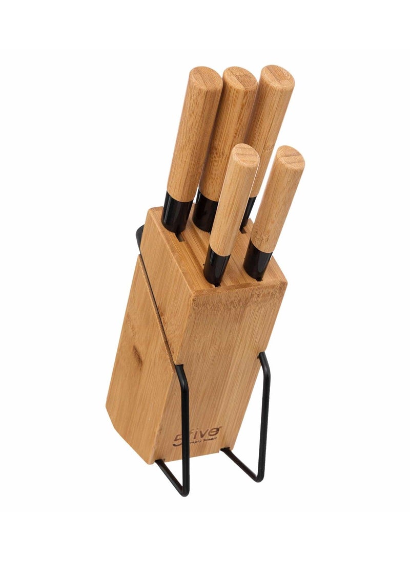 5five 5Five Knife Set W/Stand (6 Pc.)  - Image 1