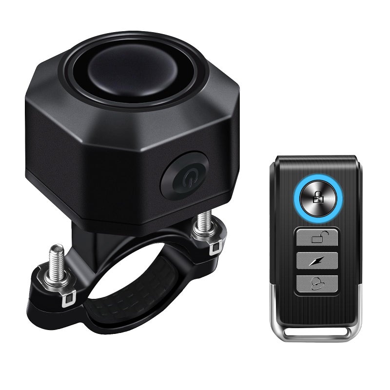 VioRose Bicycle Alarm System with Remote Control - Wireless, USB-C Waterproof, Anti-Theft, Vibration Sensor, 110 dB Loud, 70m Range, Suitable for Bicycles, Motorcycles, Scooters, Cars, Doors & Windows - Image 1