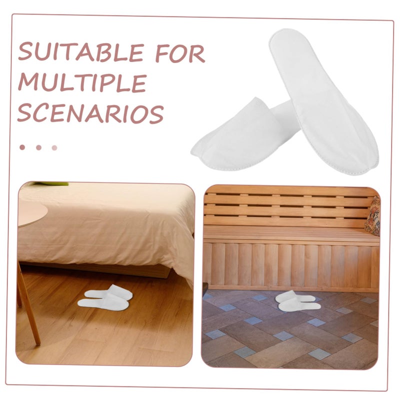 Disposable Slippers 10 Pairs Non Slip For Hotel Spa Travel Guest Pedicure - Image 5