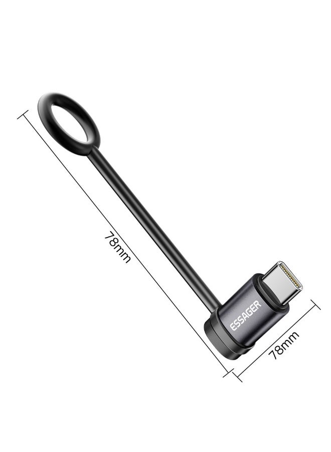 ايساجر محول OTG من Essager Lightning أنثى إلى USB-C ذكر - شحن سريع 3 أمبير ومزامنة بيانات - ألومنيوم مدمج - متوافق مع iPhone وiPad، رمادي - Image 3